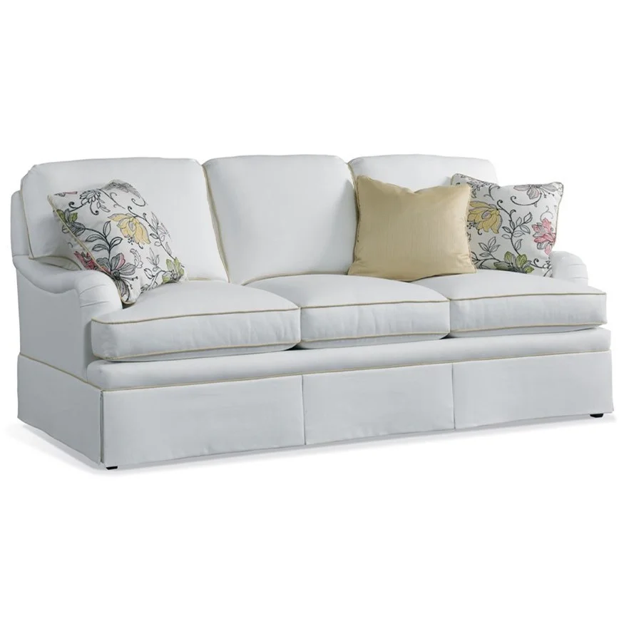Sherrill Traditional 30973 English Arm Sofa with SemiAttached Back